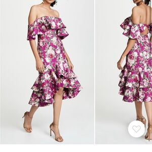 Floral Off-Shoulder Ruffle Dress/ WORN ONCE.  NEAR PERFECT CONDITION.